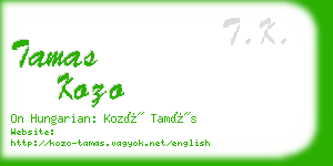 tamas kozo business card